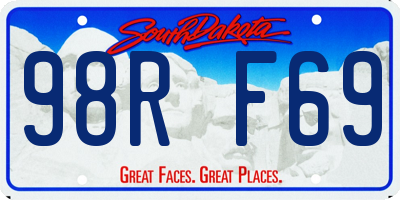 SD license plate 98RF69