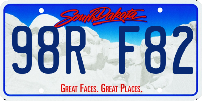 SD license plate 98RF82