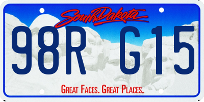 SD license plate 98RG15
