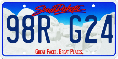 SD license plate 98RG24