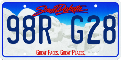 SD license plate 98RG28