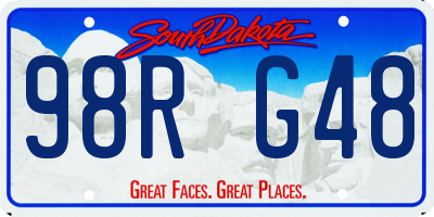 SD license plate 98RG48