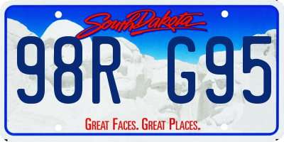 SD license plate 98RG95