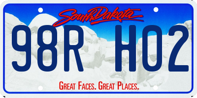 SD license plate 98RH02