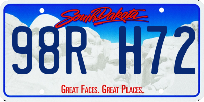 SD license plate 98RH72
