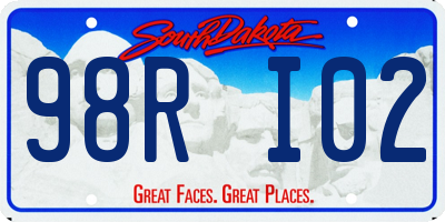 SD license plate 98RI02