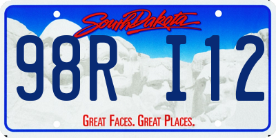 SD license plate 98RI12