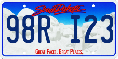 SD license plate 98RI23