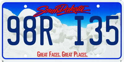 SD license plate 98RI35