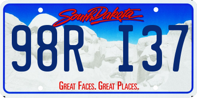 SD license plate 98RI37