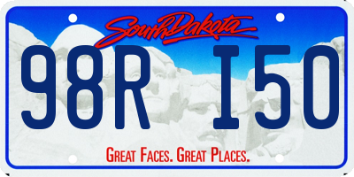 SD license plate 98RI50