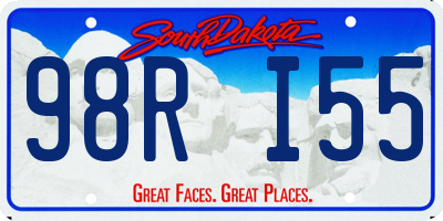 SD license plate 98RI55