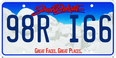 SD license plate 98RI66