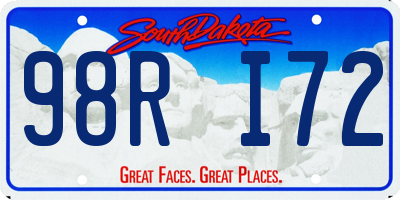 SD license plate 98RI72