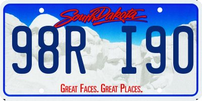 SD license plate 98RI90