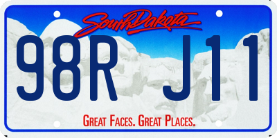 SD license plate 98RJ11