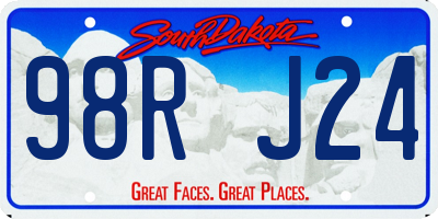 SD license plate 98RJ24