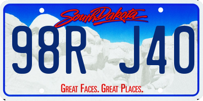 SD license plate 98RJ40