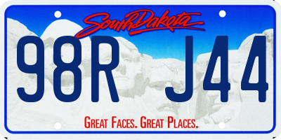 SD license plate 98RJ44