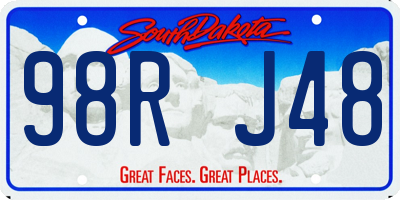 SD license plate 98RJ48