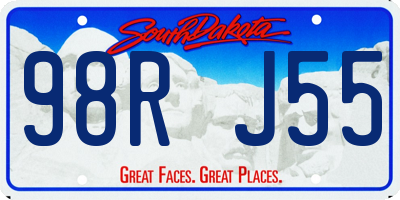 SD license plate 98RJ55