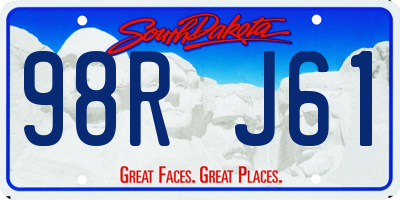 SD license plate 98RJ61