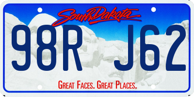 SD license plate 98RJ62