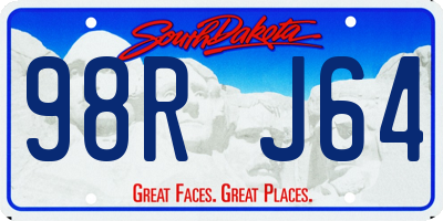 SD license plate 98RJ64