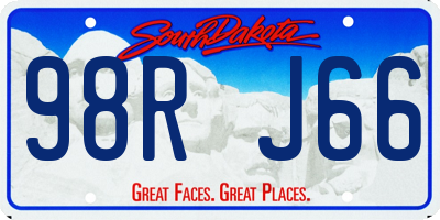 SD license plate 98RJ66