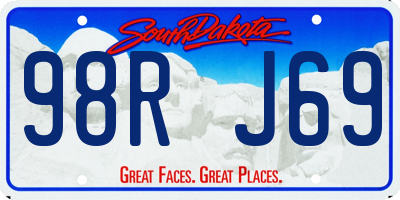 SD license plate 98RJ69