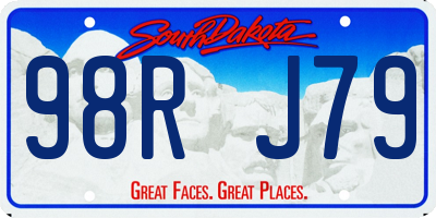 SD license plate 98RJ79