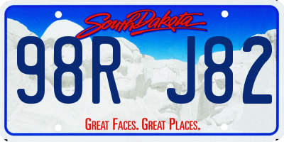 SD license plate 98RJ82