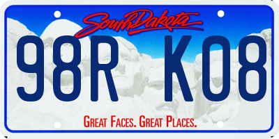 SD license plate 98RK08