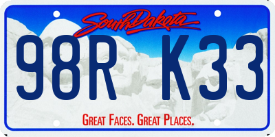 SD license plate 98RK33