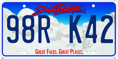 SD license plate 98RK42
