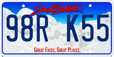 SD license plate 98RK55