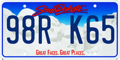 SD license plate 98RK65