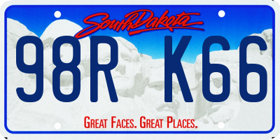 SD license plate 98RK66