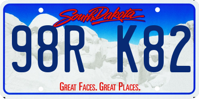 SD license plate 98RK82