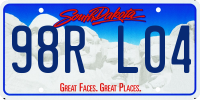 SD license plate 98RL04