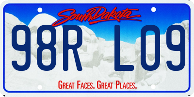 SD license plate 98RL09