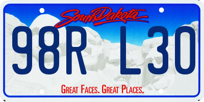 SD license plate 98RL30