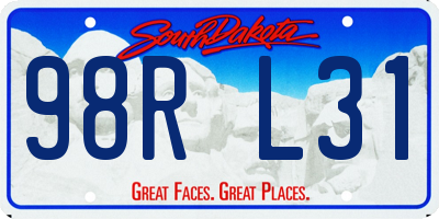 SD license plate 98RL31