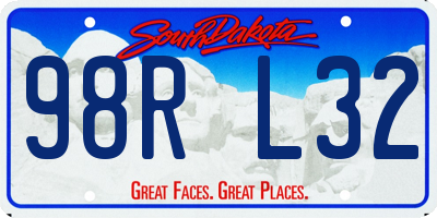 SD license plate 98RL32