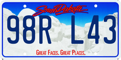 SD license plate 98RL43