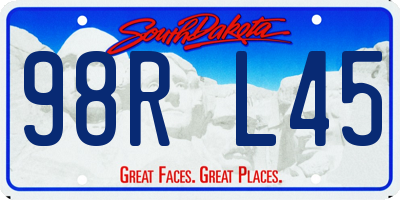 SD license plate 98RL45