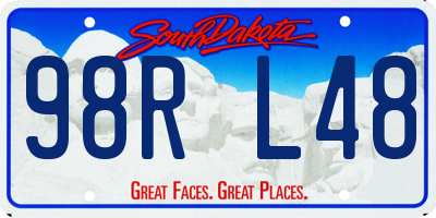 SD license plate 98RL48