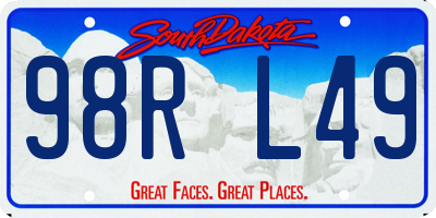 SD license plate 98RL49