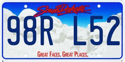 SD license plate 98RL52