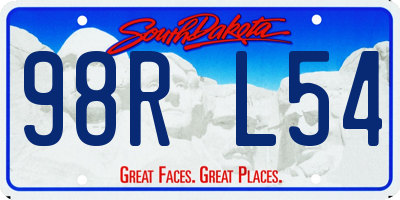 SD license plate 98RL54